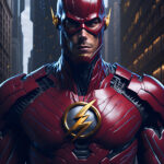 Image of The FLASH (future version) made with AI and Photoshop. The Flash by DC Comics – All Rights Reserved